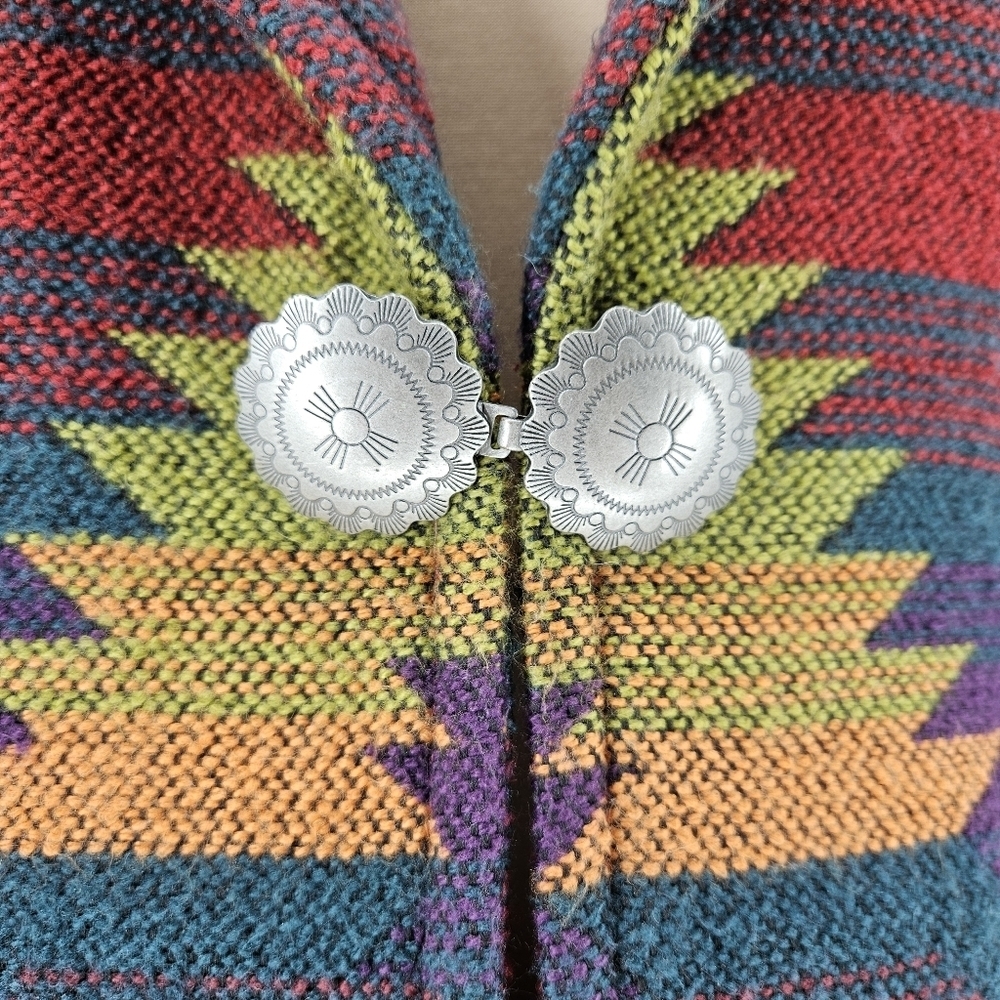 Coldwater Creek Southwestern Tapestry Jacket Concho Button Long Sleeve Western - Picture 3 of 7